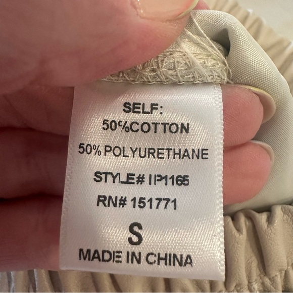 Lane 201 Women’s Cream Leather Joggers - Picture 11 of 14